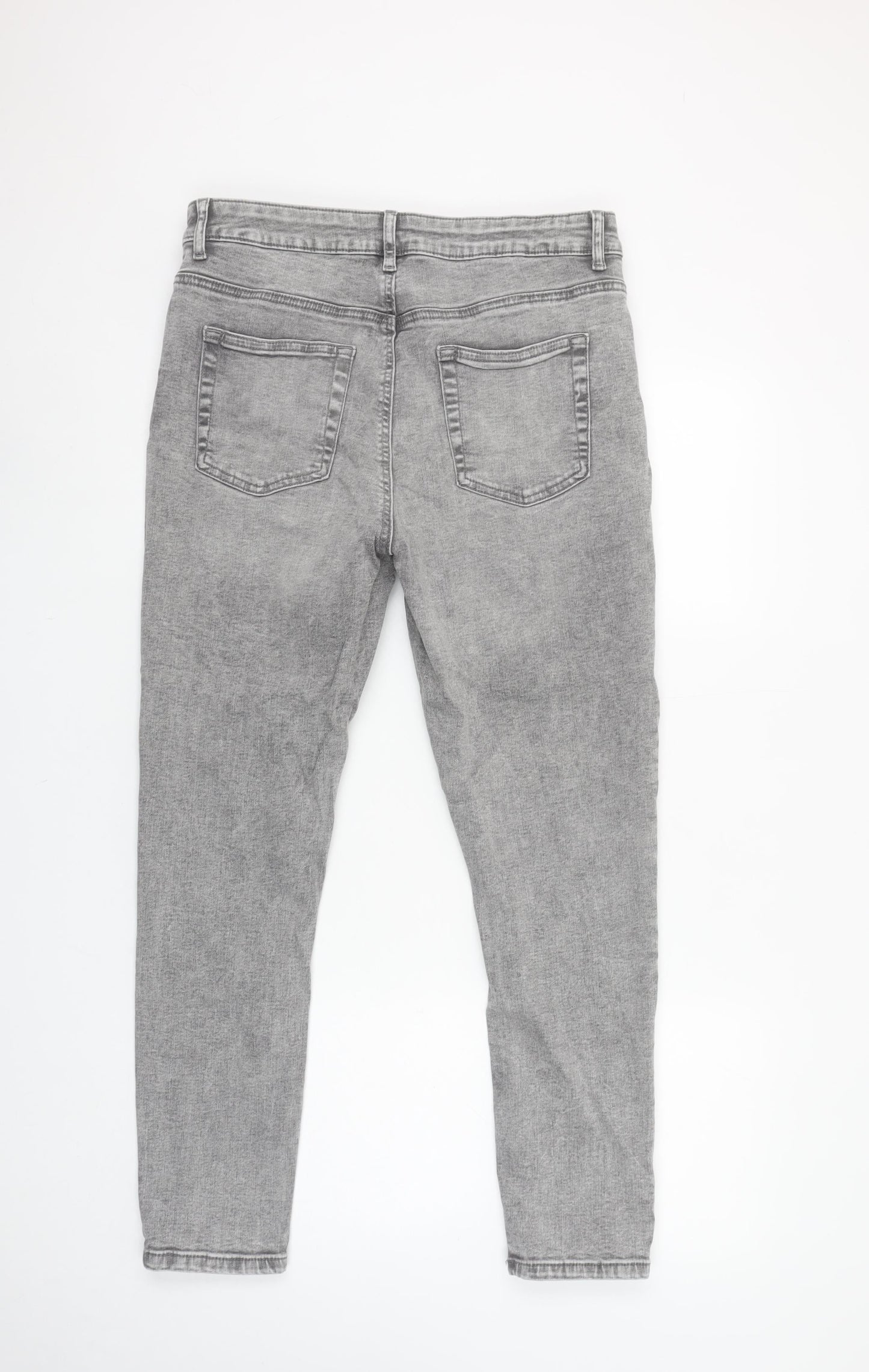 Primark Women Grey Skinny High Rise Jeans Size 16 Regular