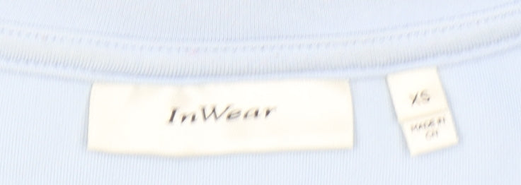 InWear Women's Blue XS Basic Cotton Short Sleeve T-Shirt