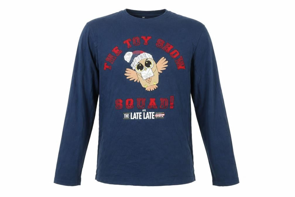 RTÉ Late Late Toy Show Navy Blue Long Sleeve Men's Pyjama Top L