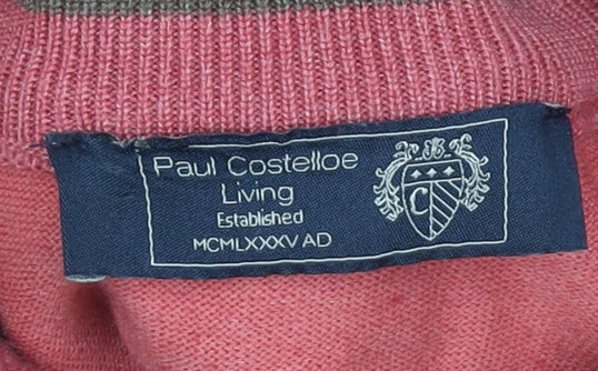Paul Costelloe Women’s Red Henley High Neck Jumper 2XL