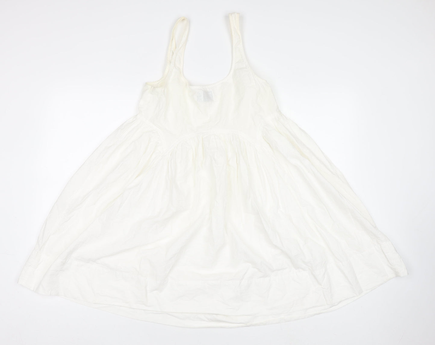 ASOS DESIGN Women’s White Cotton Slip Dress Size 8 Sleeveless Summer