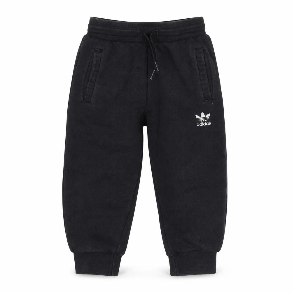 Adidas Boys Black Jogger Sweatpants - Size 6 Years - Drawstring Waist