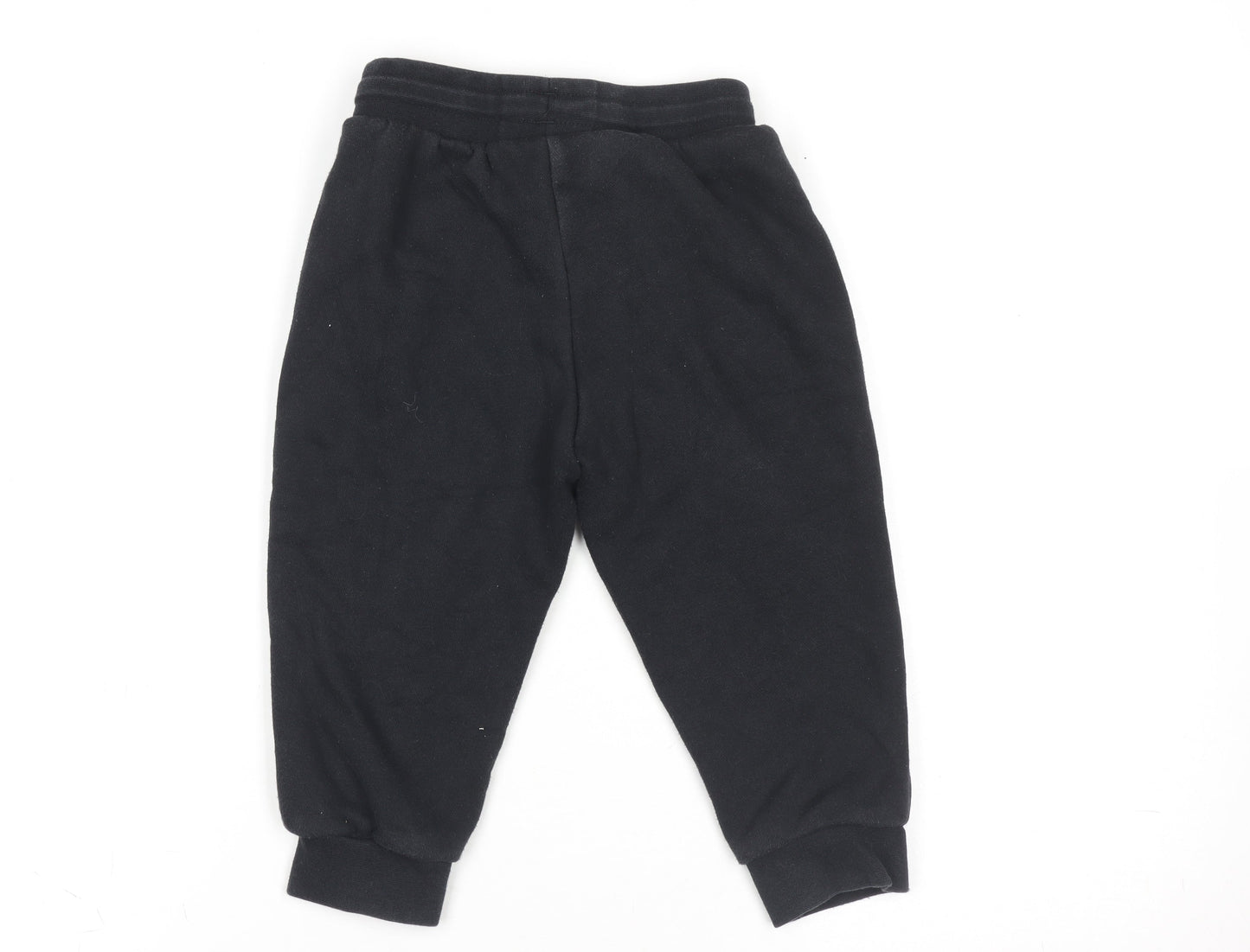 Adidas Boys Black Jogger Sweatpants - Size 6 Years - Drawstring Waist