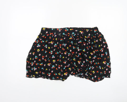 Dunnes Stores Women’s Black Floral Bubble Hem Short Skirt Size L