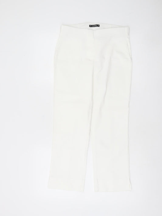 Dunnes Women’s White Size 8 Straight Trousers