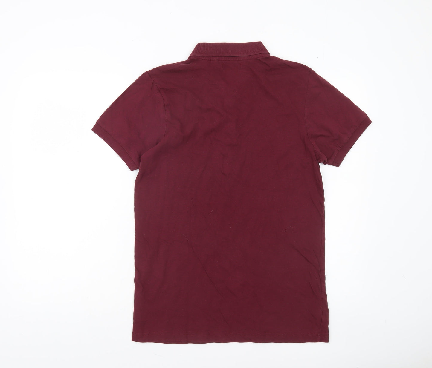Brave Soul Men’s Red Cotton Short Sleeve Polo Shirt Size L