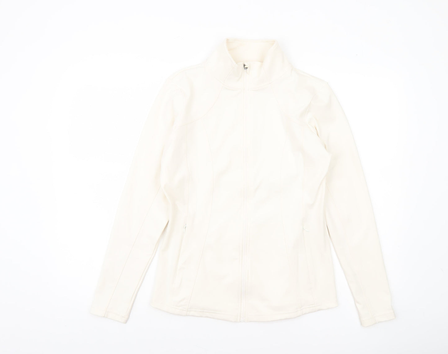Dunnes Stores Womens Ivory Softshell Full Zip Jacket Size 12