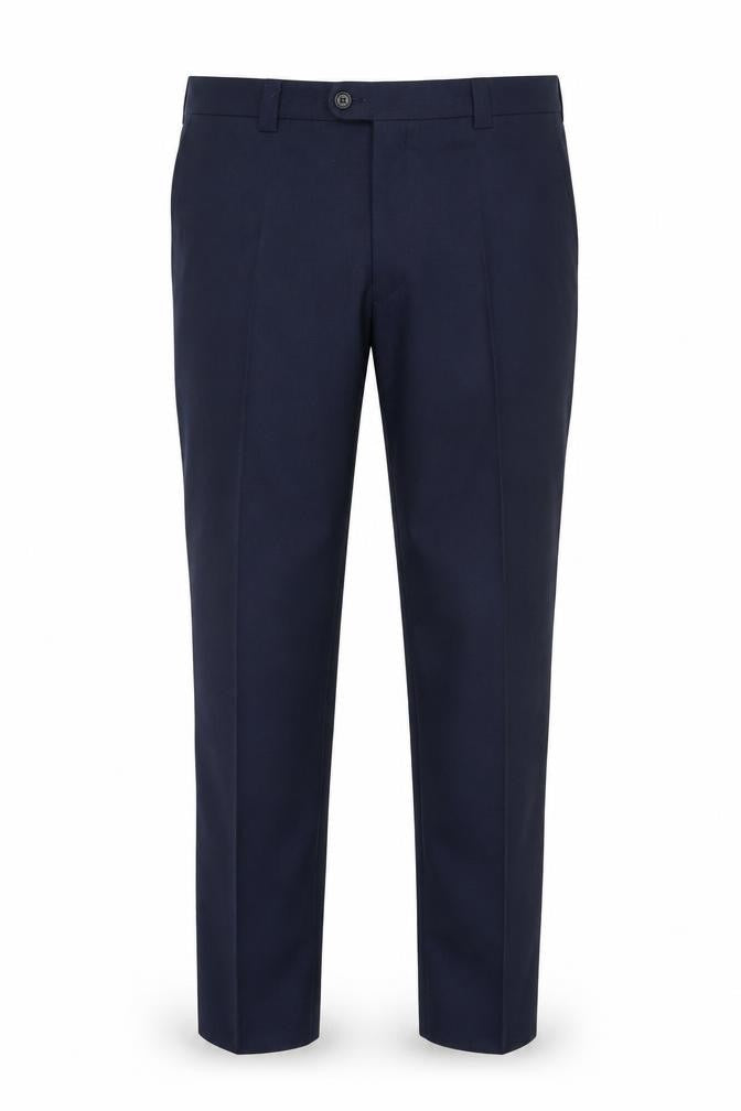 Remus Uomo Men's Navy Blue 46R Dress Pants Trousers Formal Smart Workwear