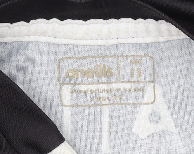 O’Neills Boys Black Football Jersey T-Shirt Age 13 Lightweight Sports Top