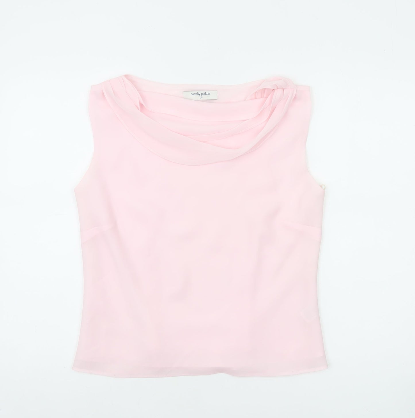 Dorothy Perkins Women Pink Cowl Neck Sleeveless Blouse Size 14