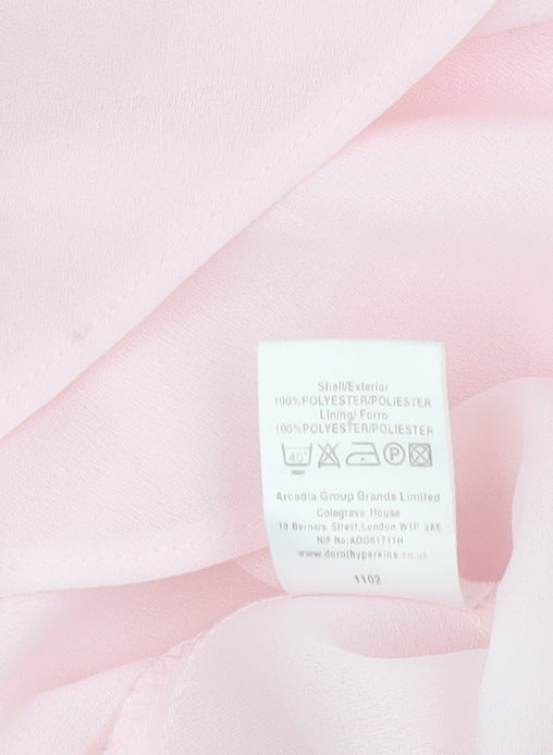 Dorothy Perkins Women Pink Cowl Neck Sleeveless Blouse Size 14
