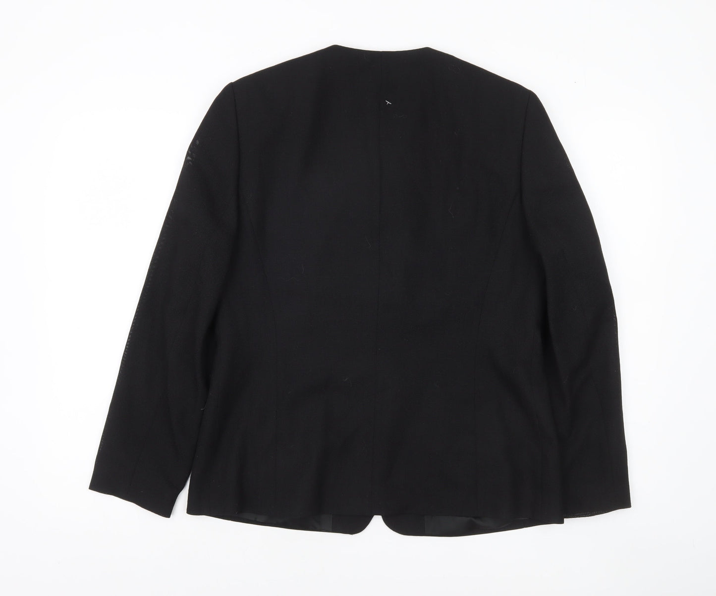 Gerry Weber Women's Black Wool Blend Classic Blazer Jacket Size 12