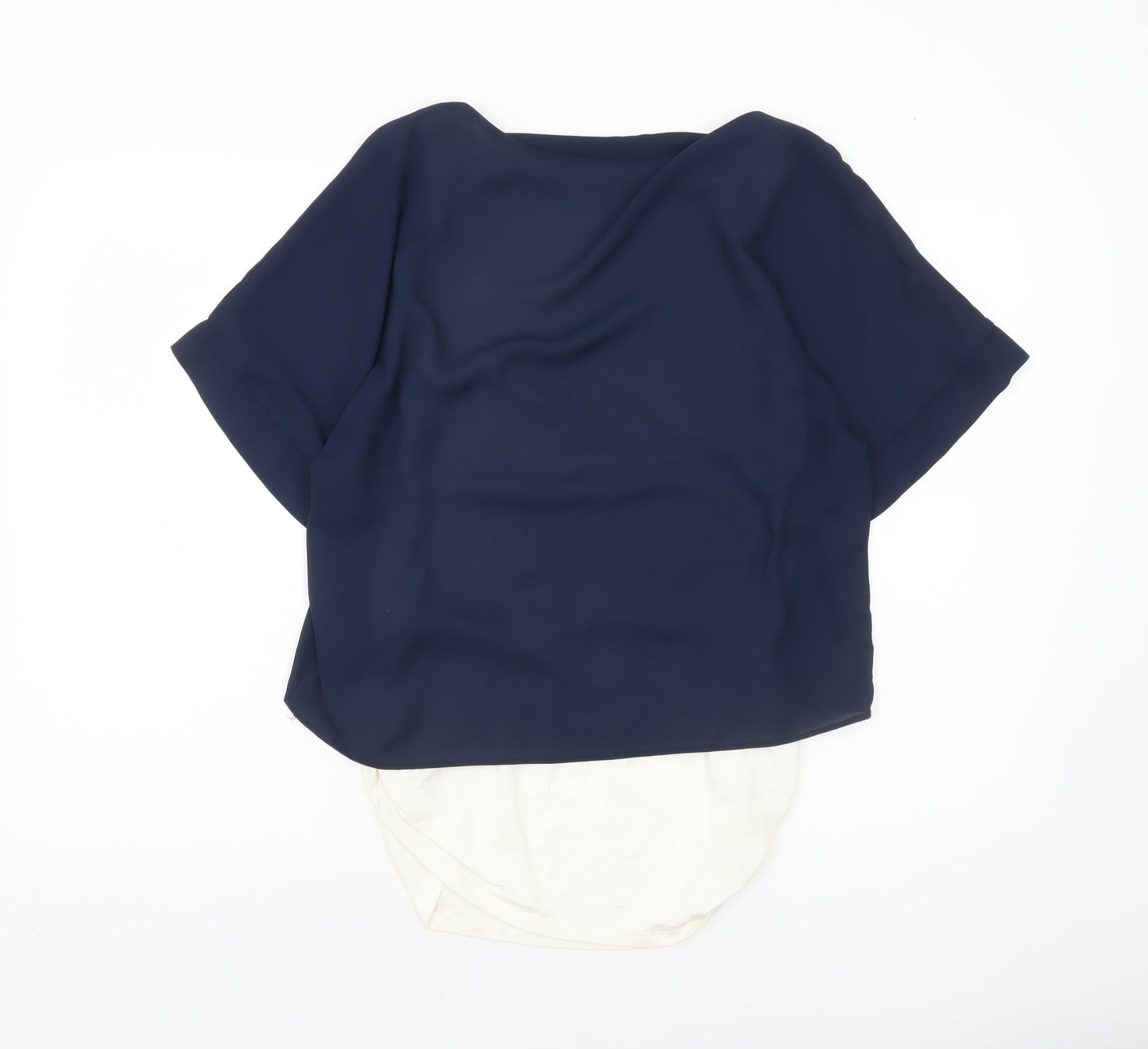 Dunnes Women Blue Short Sleeve Basic Blouse Size 10