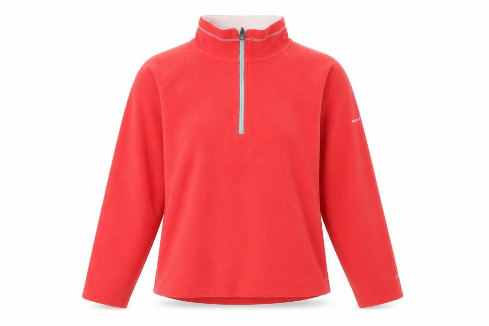 Trespass Womens Red Fleece Pullover Sweatshirt UK14 L Half Zip Outdoor