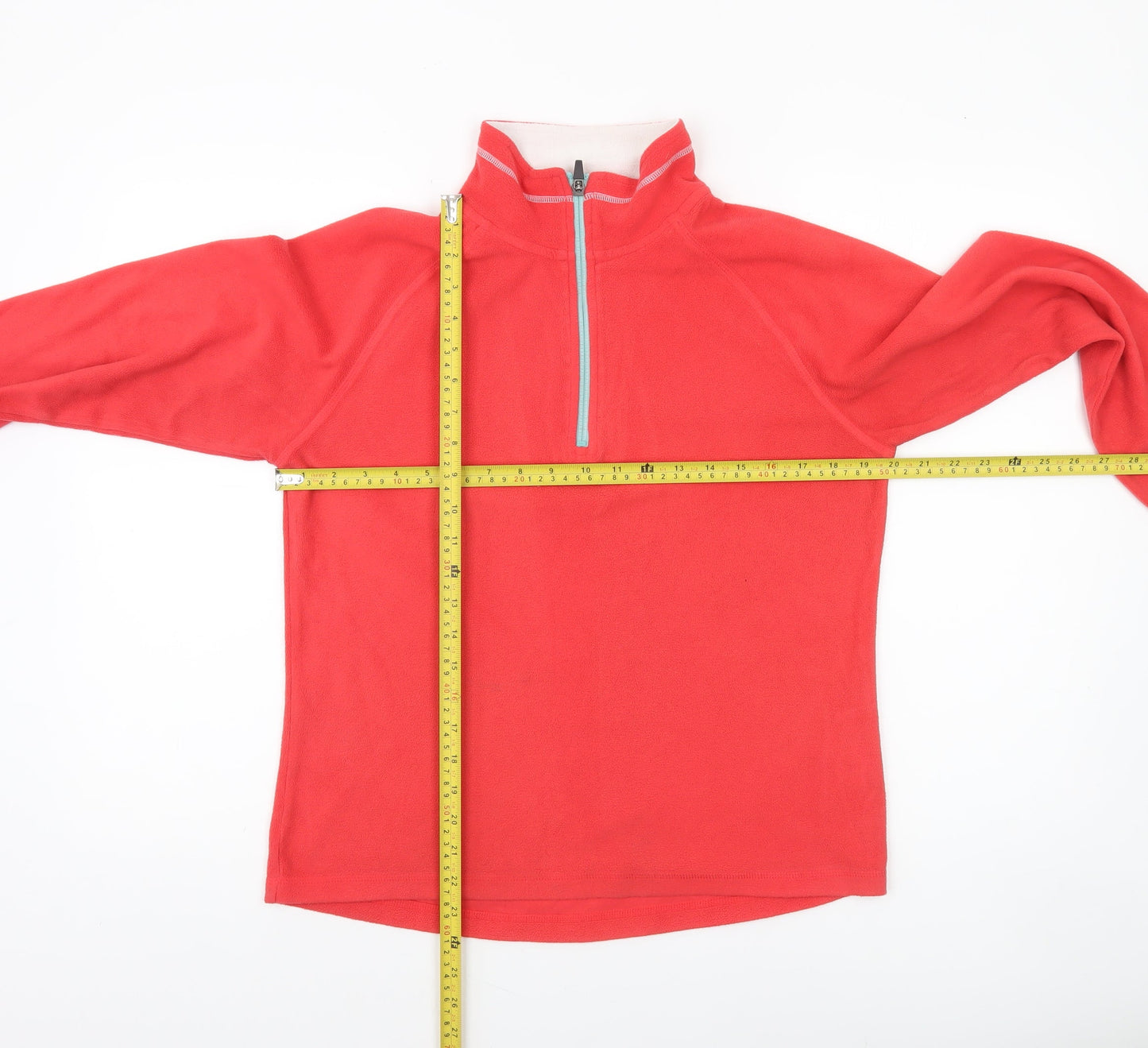 Trespass Womens Red Fleece Pullover Sweatshirt UK14 L Half Zip Outdoor