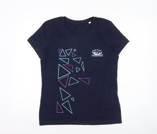 Stanley/Stella Women's Blue Geometric Sports T-Shirt Size 14