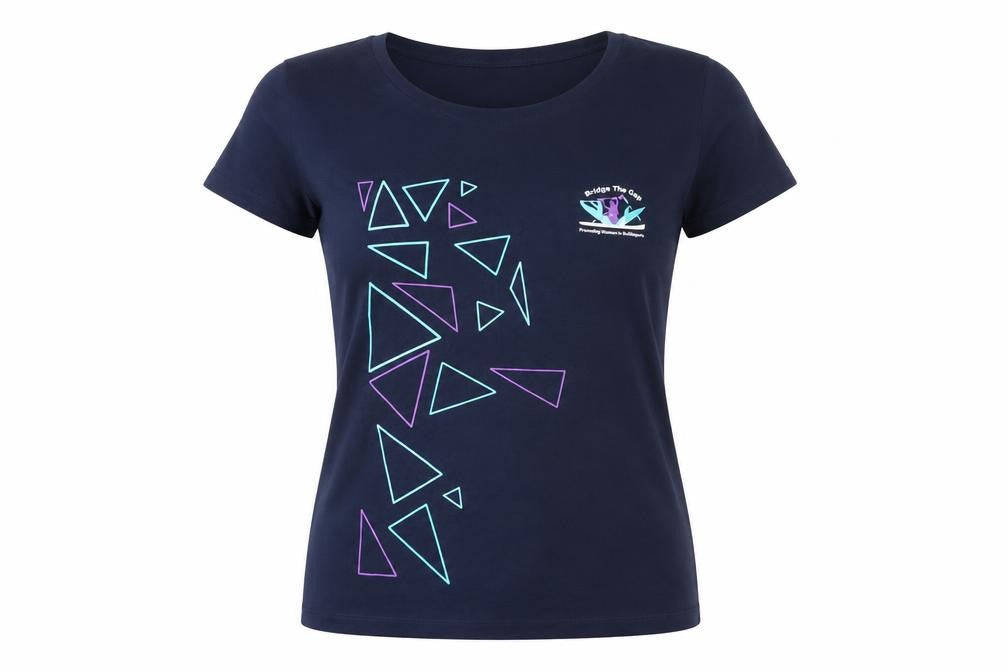 Stanley/Stella Women's Blue Geometric Sports T-Shirt Size 14