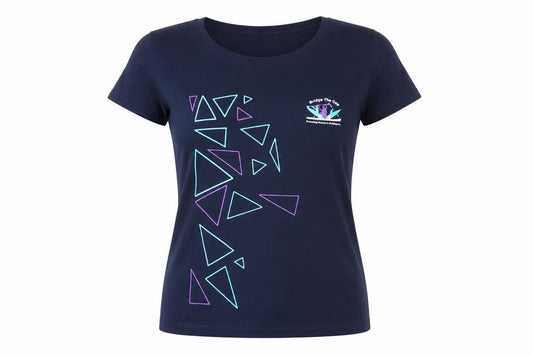 Stanley/Stella Women's Blue Geometric Sports T-Shirt Size 14