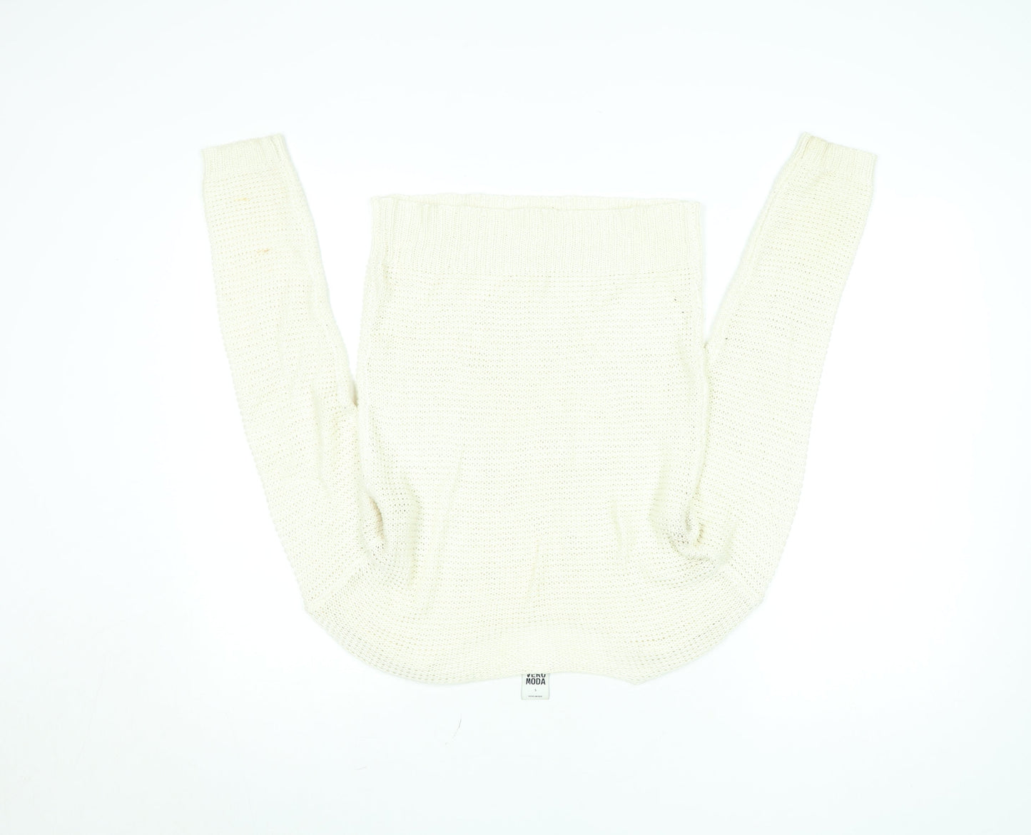 Vero Moda Women’s Ivory Chunky Knit Pullover Jumper Size S