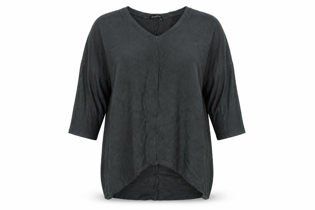 Obsession Womens Grey Beaded Angel Wing Tunic Knit Top L
