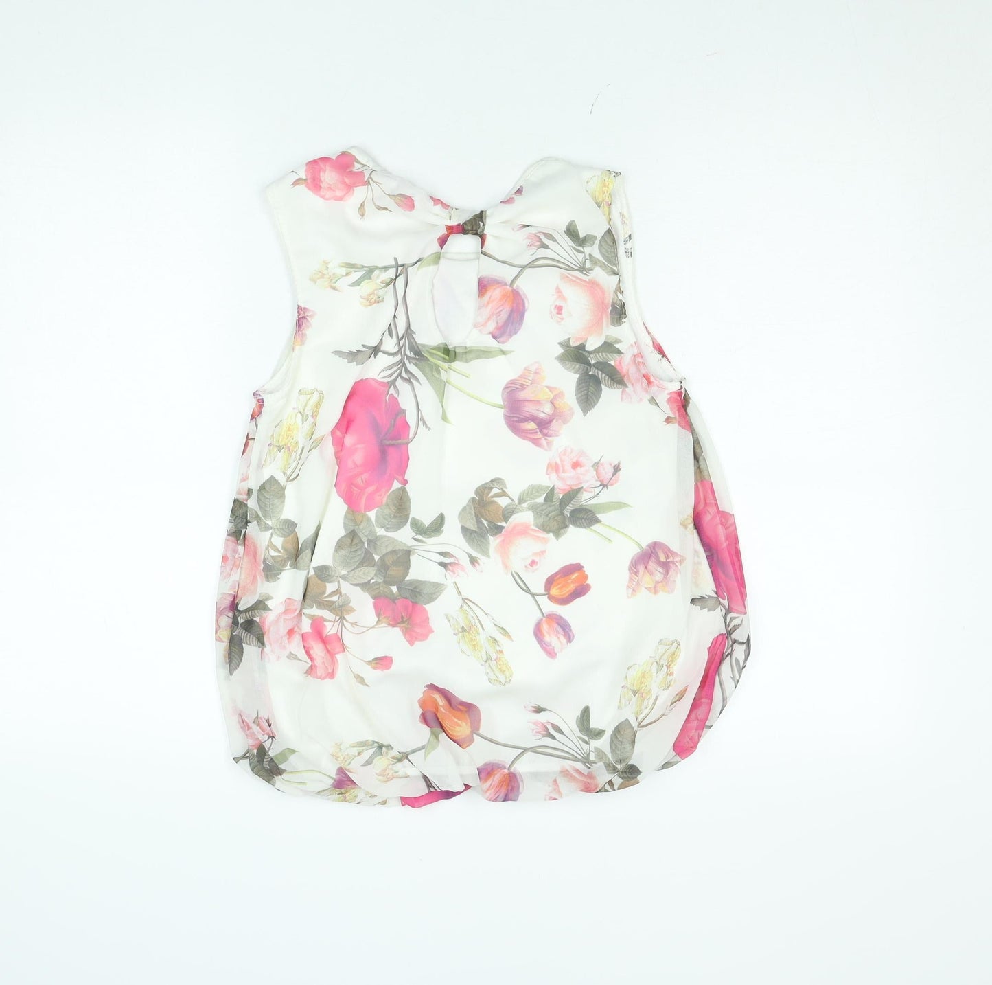 Quiz Women's Multicoloured Floral Chiffon Sleeveless Blouse Size 10