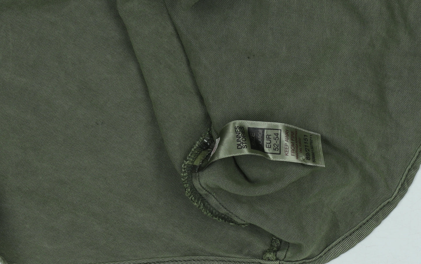 Dunnes Stores Men’s Green Long Sleeve Button-Up Shirt 2XL Regular Fit