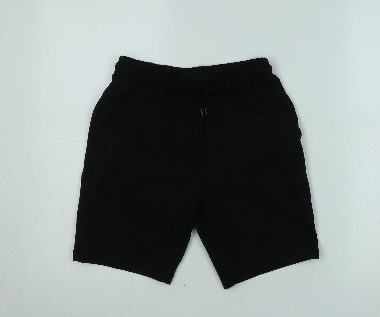 Dunnes Stores Boys Black Athletic Jersey Shorts Size 27in Elastic Waist