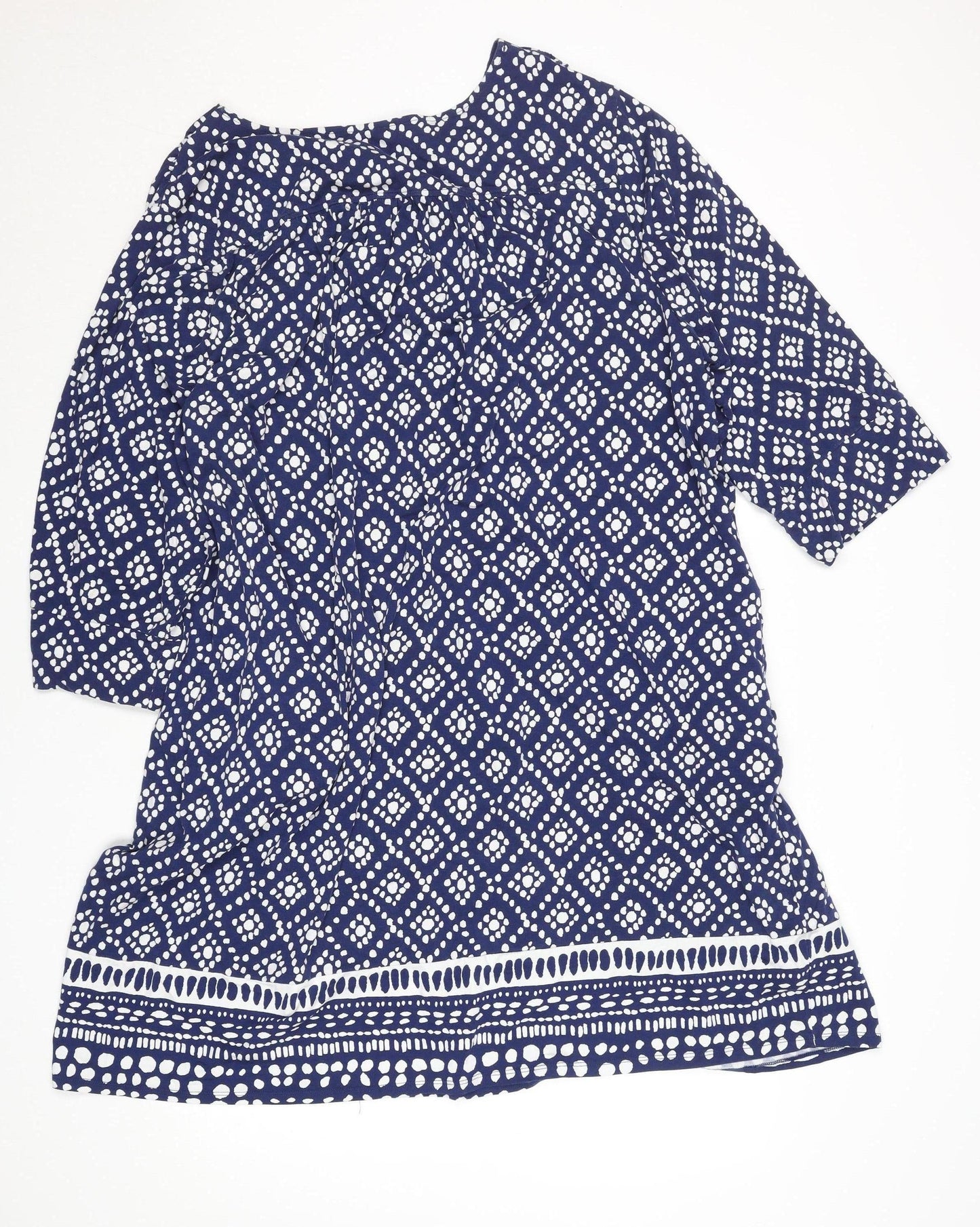 Coldwater Creek Women’s Blue Geometric Jersey Tunic Dress 3XL
