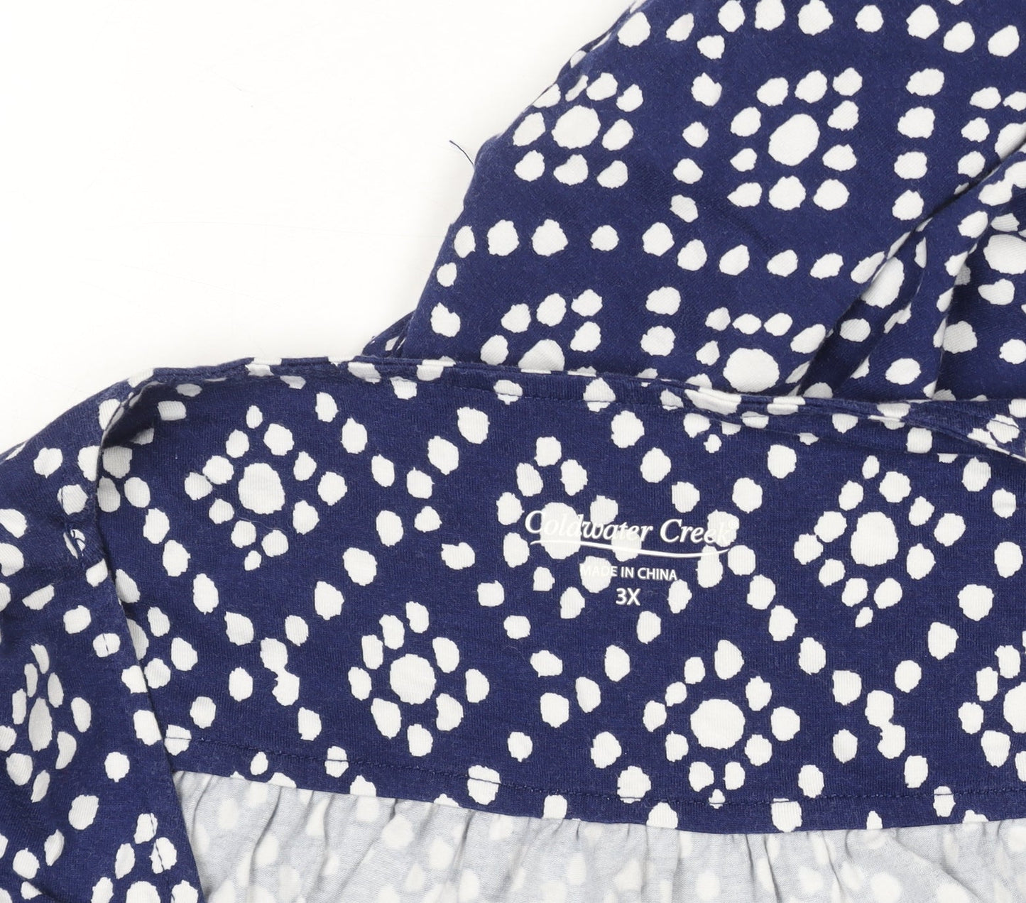 Coldwater Creek Women’s Blue Geometric Jersey Tunic Dress 3XL