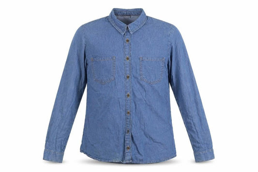 Ink Denim Collection Men's Blue Long Sleeve Button-Up Shirt Size 42
