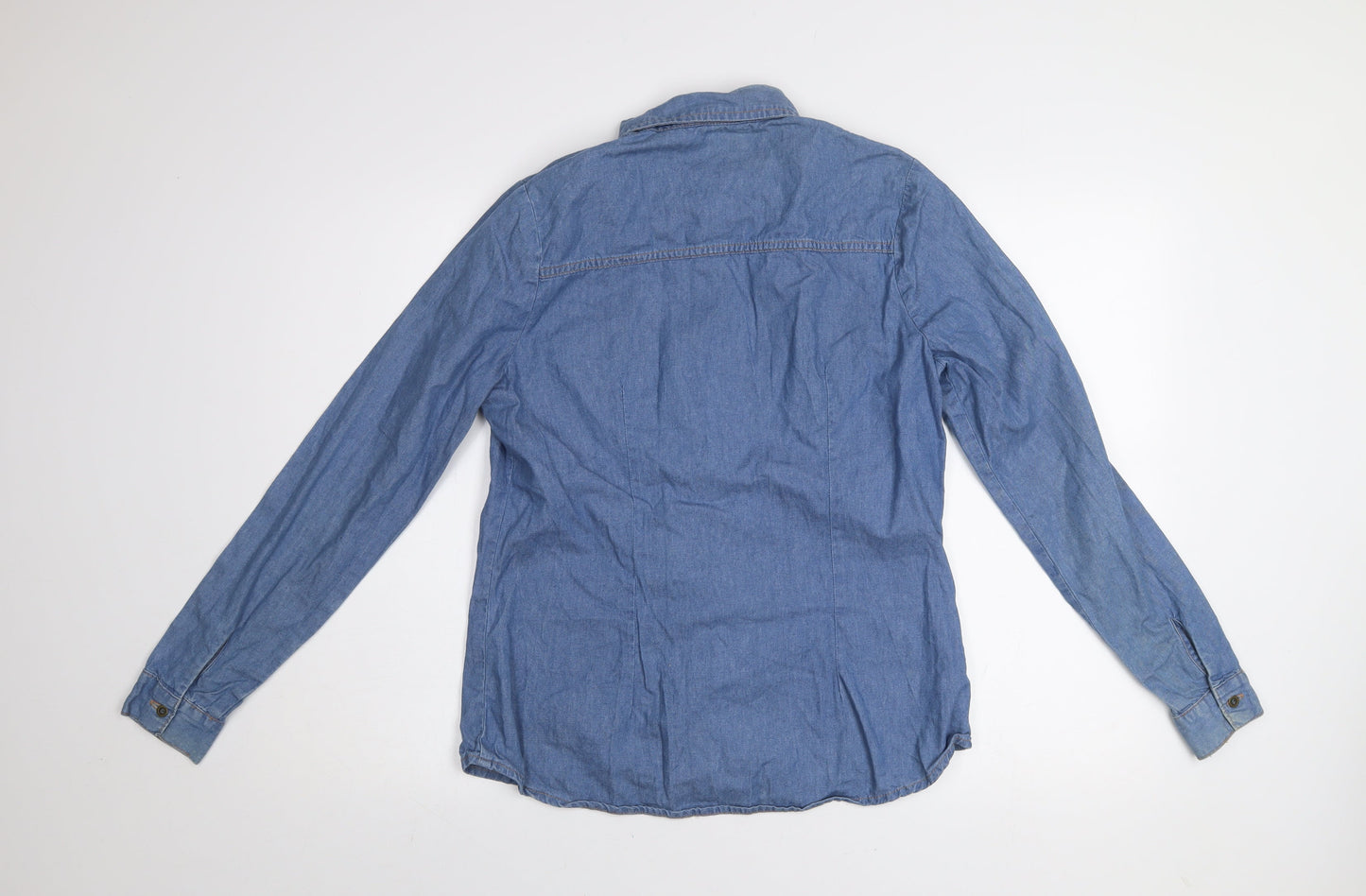 Ink Denim Collection Men's Blue Long Sleeve Button-Up Shirt Size 42