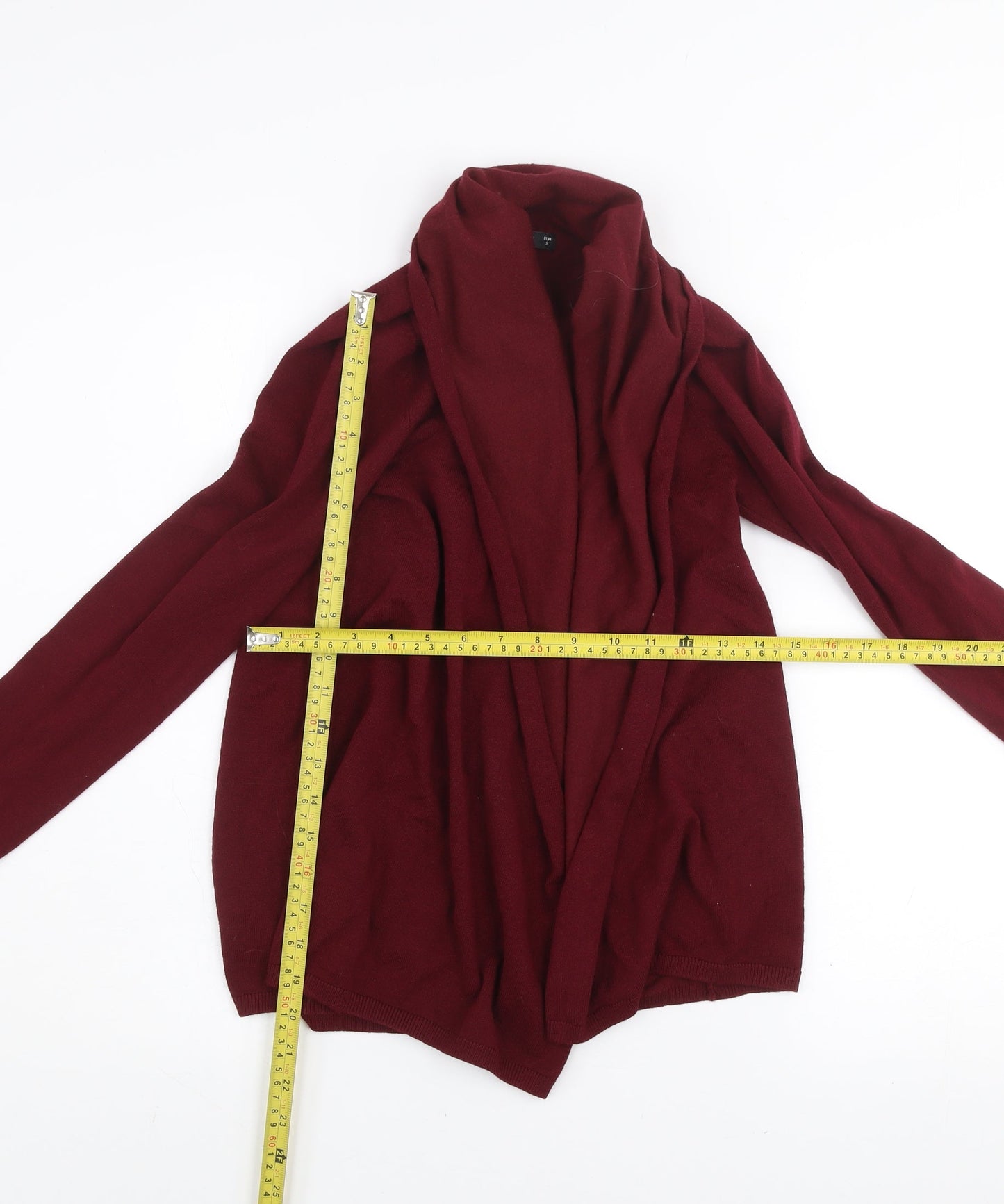Dunnes Women's Red Long Sleeve Open Front Cardigan Size S