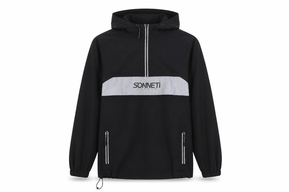 Sonneti Boys Black Hooded Windbreaker Jacket Age 13-14 Years