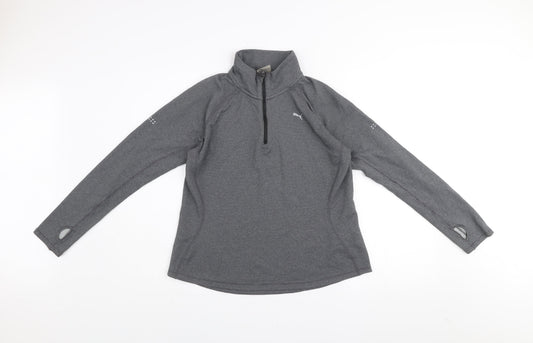 Puma Women's Grey 1/4 Zip Pullover Sweatshirt XL Activewear