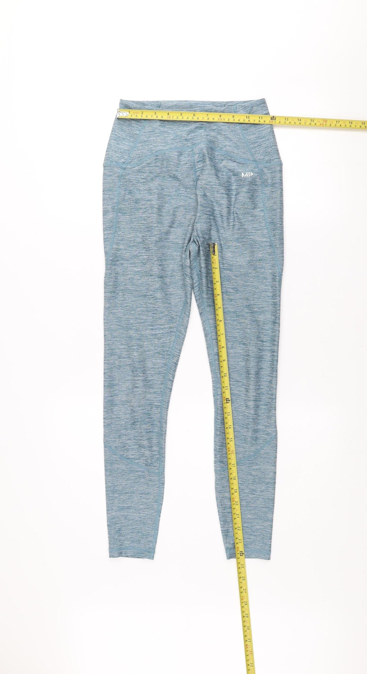 MP Womens Blue Seamless Gym Leggings Size S Slim Fit Activewear