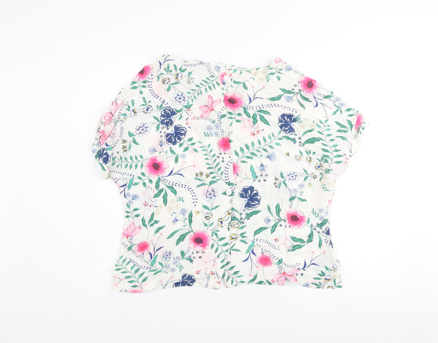 Marks and Spencer Women’s Multicoloured Floral Viscose Tunic Blouse UK 14