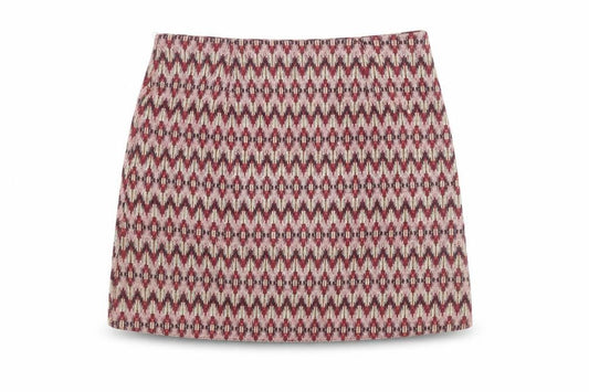 New Look Women’s Multicoloured Geometric Short Tweed Skirt Size 10