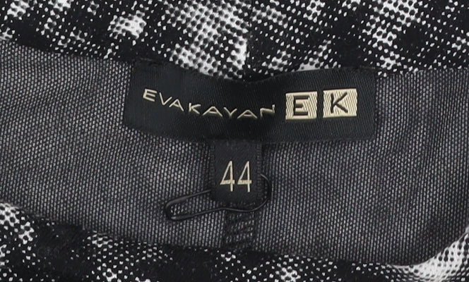 Eva Kayan Women's Black Geometric Bodycon Sleeveless Dress Size 16