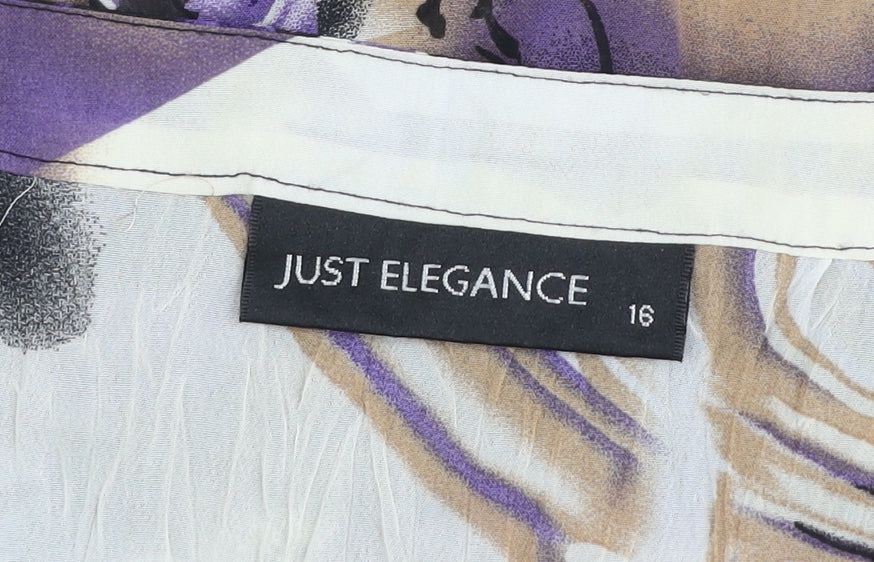 Just Elegance Women's Multicoloured Size 16 Tunic Blouse