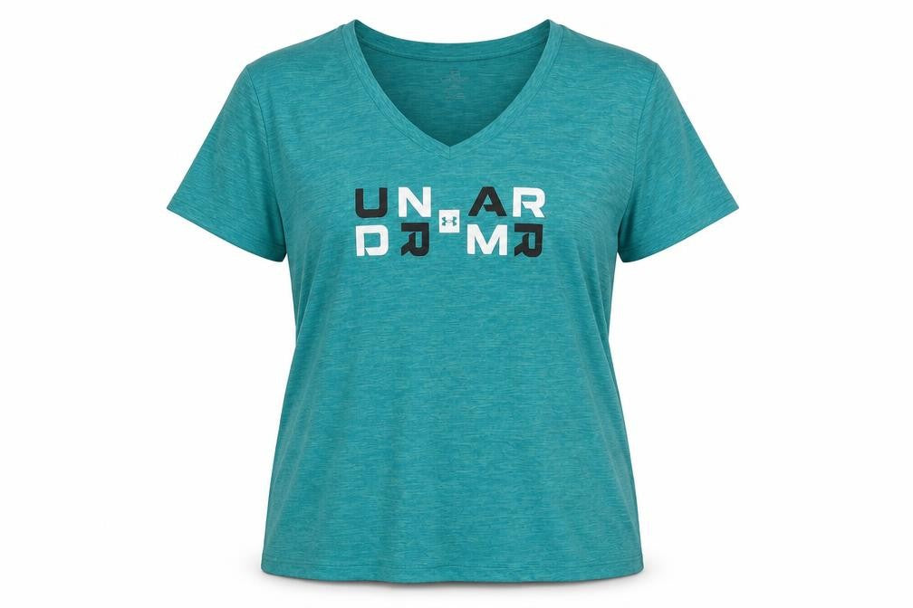 Under Armour Men Blue 2XL V-Neck Moisture-Wicking Active T-Shirt