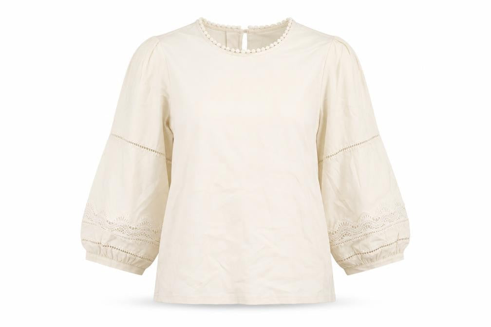 Gallery Women’s Ivory 3/4 Sleeve Tunic Blouse Medium