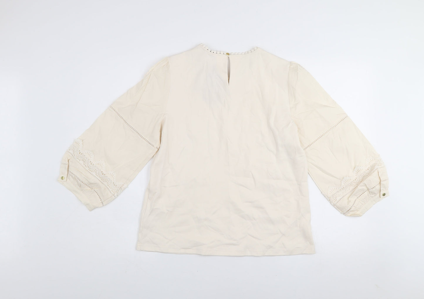 Gallery Women’s Ivory 3/4 Sleeve Tunic Blouse Medium