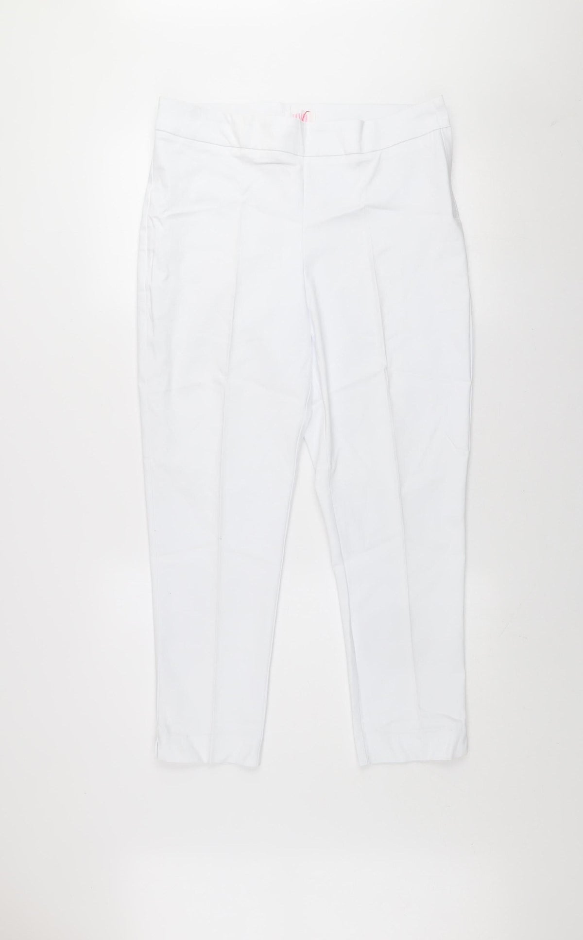 Savida Women’s White Slim Fit Stretch Trousers Size 14