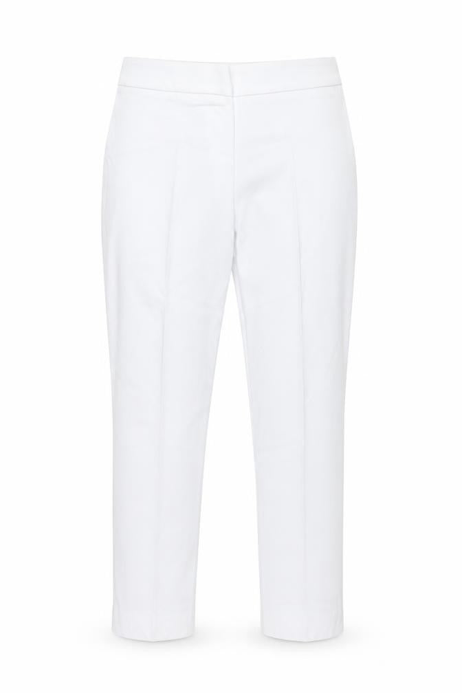Savida Women’s White Slim Fit Stretch Trousers Size 14