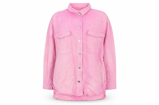 Next Women Pink Cotton Relaxed Basic Jacket Size 14
