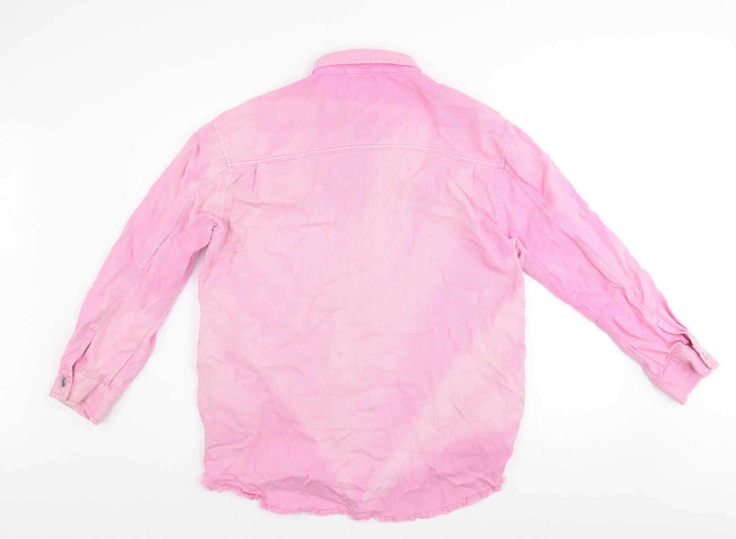 Next Women Pink Cotton Relaxed Basic Jacket Size 14