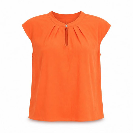 Paul Costelloe Living Studio Womens Orange Size 12 Sleeveless Blouse