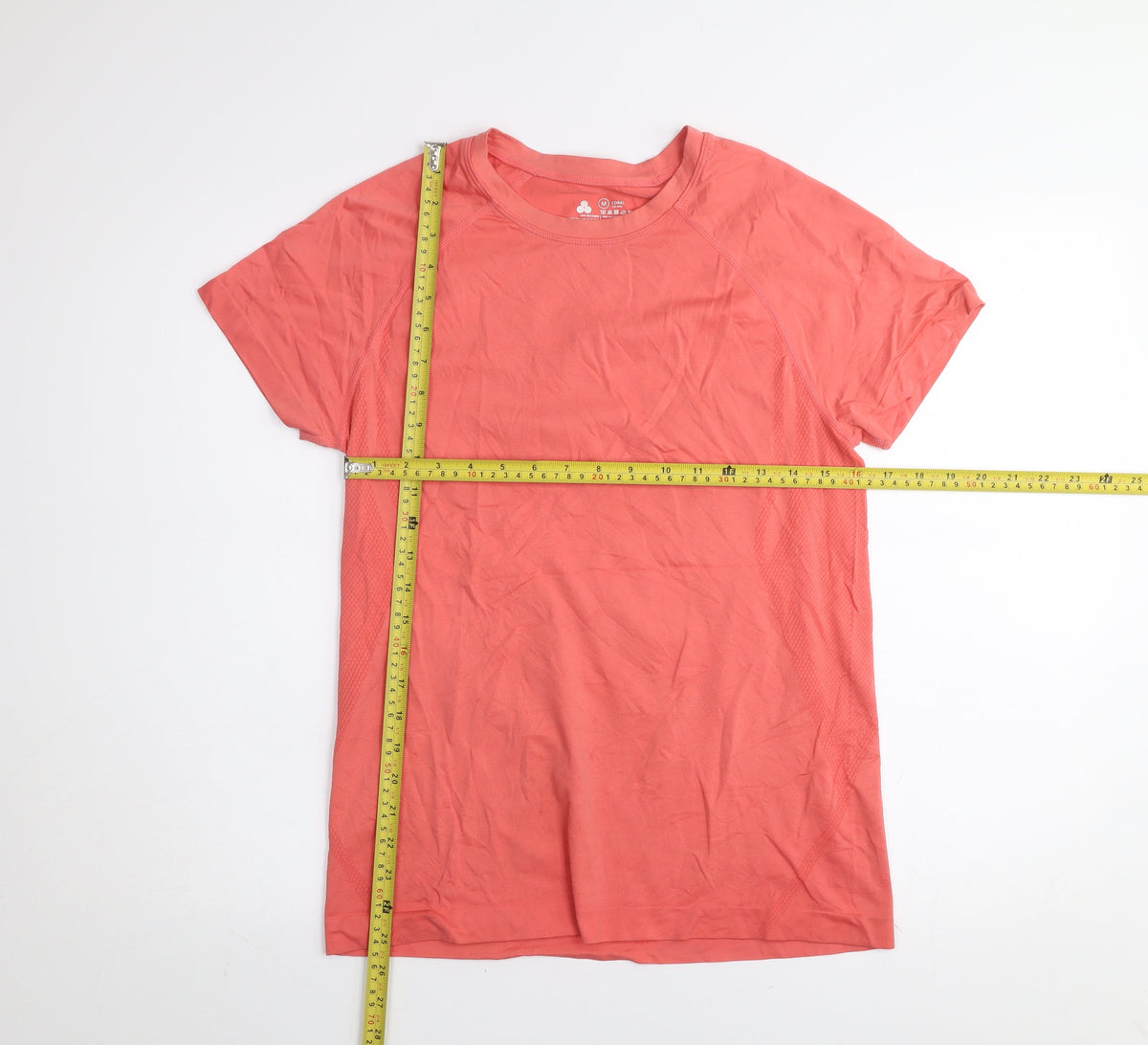 Dunnes Womens Pink Polyamide Short Sleeve Active T-Shirt Size 14
