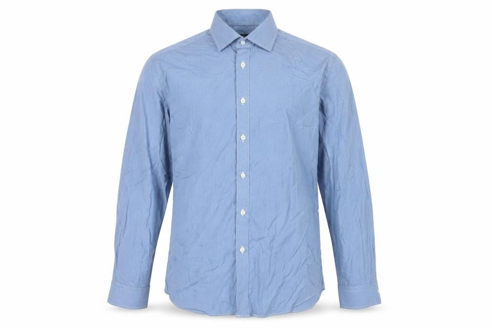 Remus Uomo Men's Blue 16 Slim Fit Long Sleeve Dress Shirt