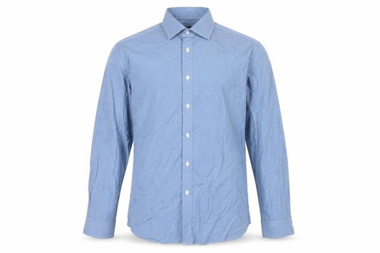 Remus Uomo Men's Blue 16 Slim Fit Long Sleeve Dress Shirt